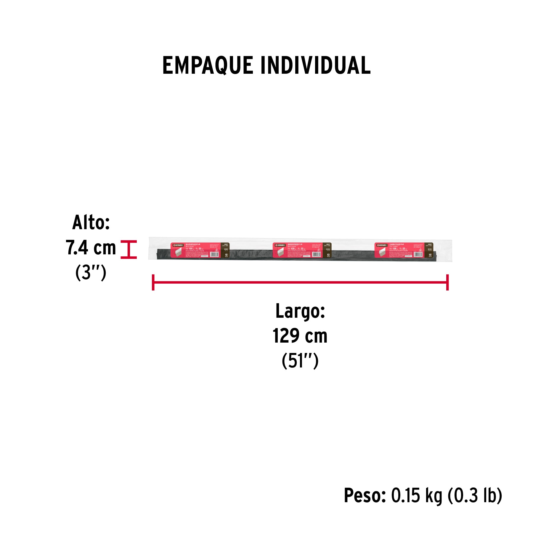Guardapolvo, 120 cm, negro