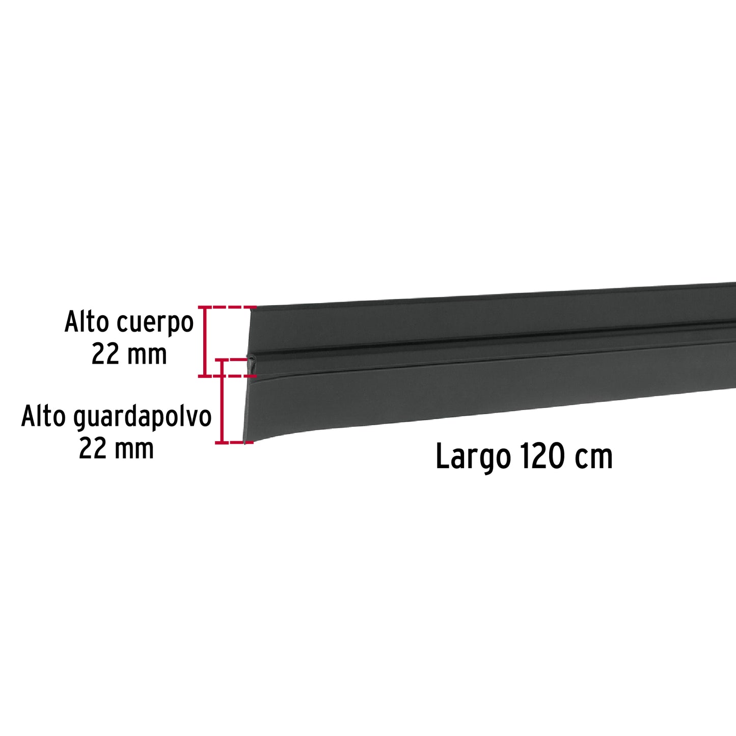 Guardapolvo, 120 cm, negro