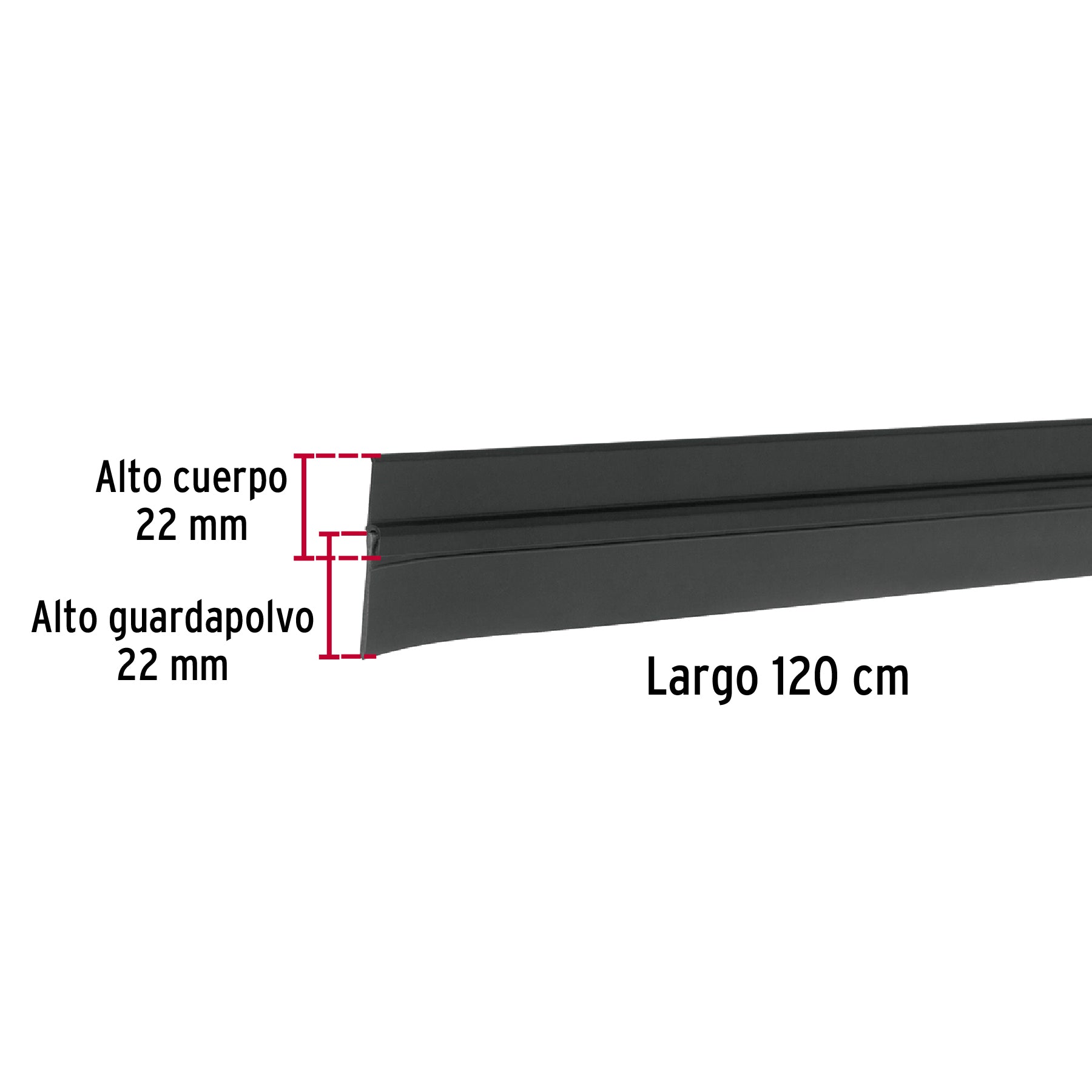 Guardapolvo, 120 cm, negro