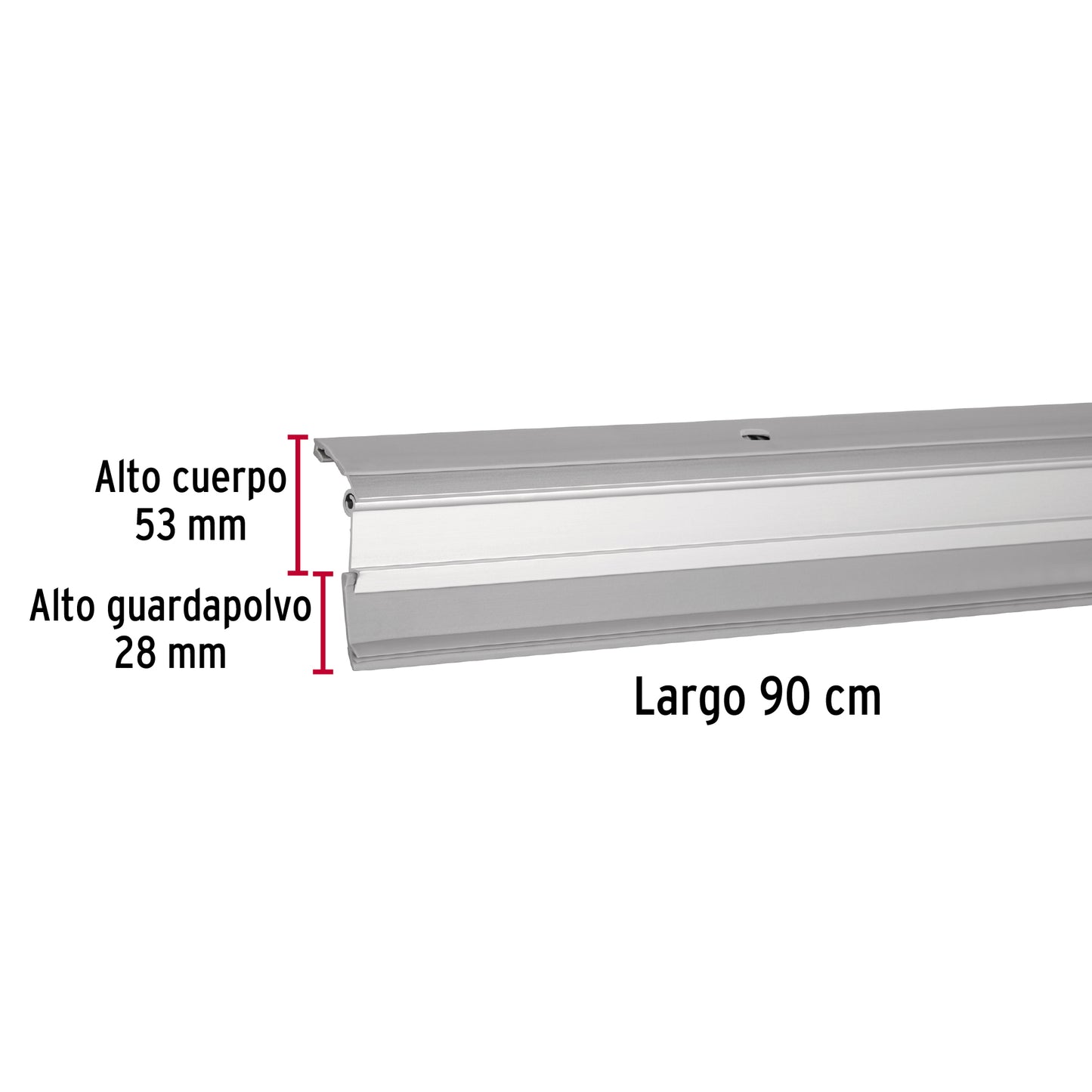 Guardapolvo automático 90 cm aluminio