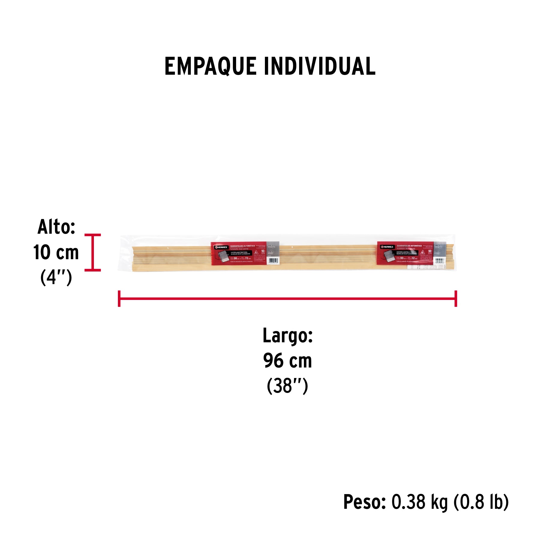 Guardapolvo automático 90 cm dorado