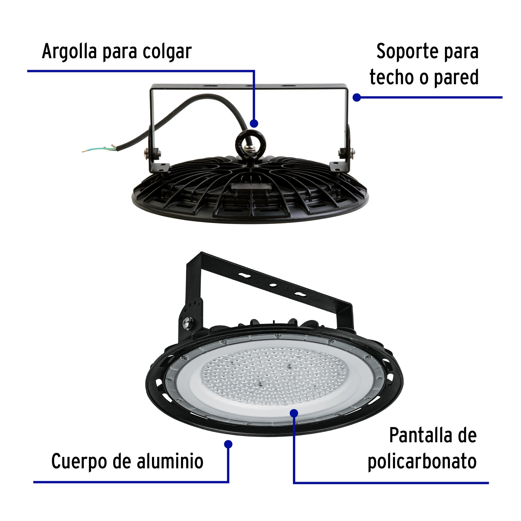 Luminario de LED 150 W High Bay, Volteck