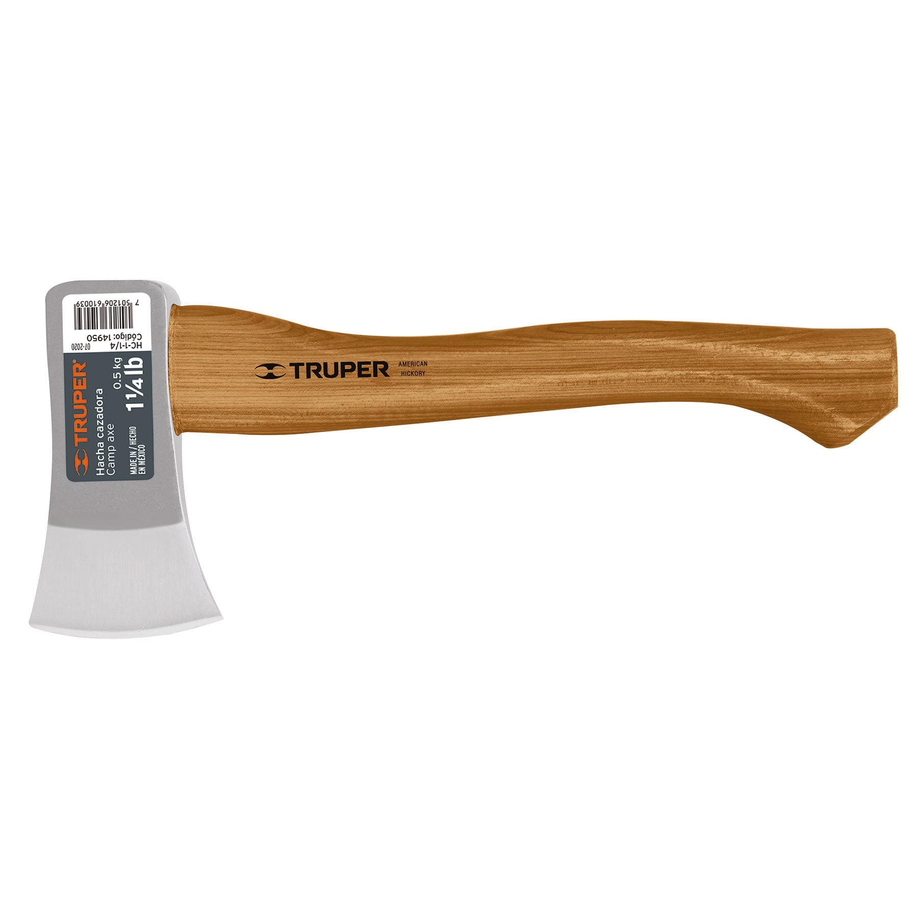 Hacha cazadora, 1-1/4 lb, mango Hickory 14"
