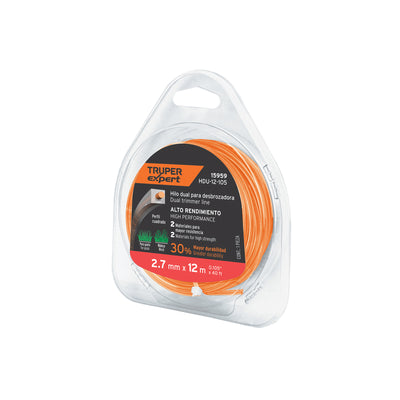 Hilo para desbrozadora dual, en blister, 12 m, 0.105"