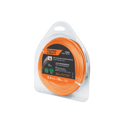 Hilo para desbrozadora dual, en blister, 78 m, 0.095"