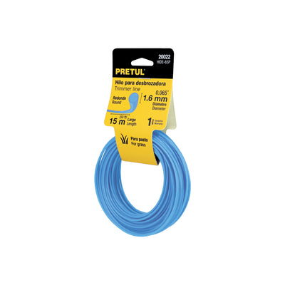 Hilo redondo para desbrozadora, 15 m, 1.6 mm, Pretul
