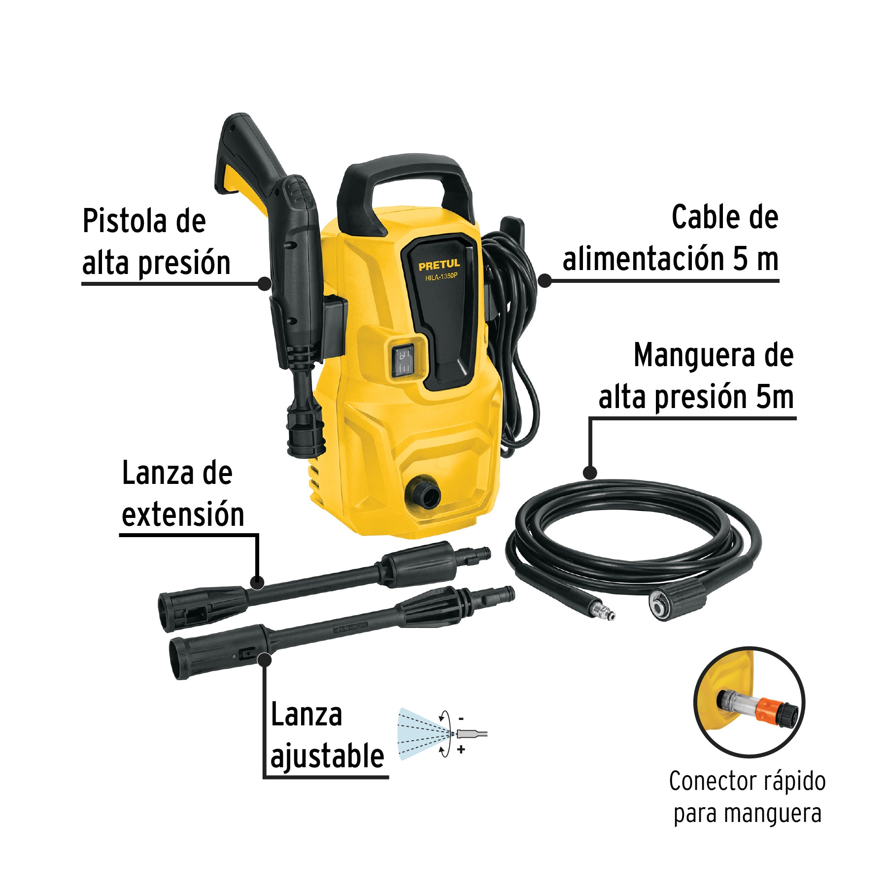 Hidrolavadora eléctrica 1350 PSI, Pretul SUST 26014