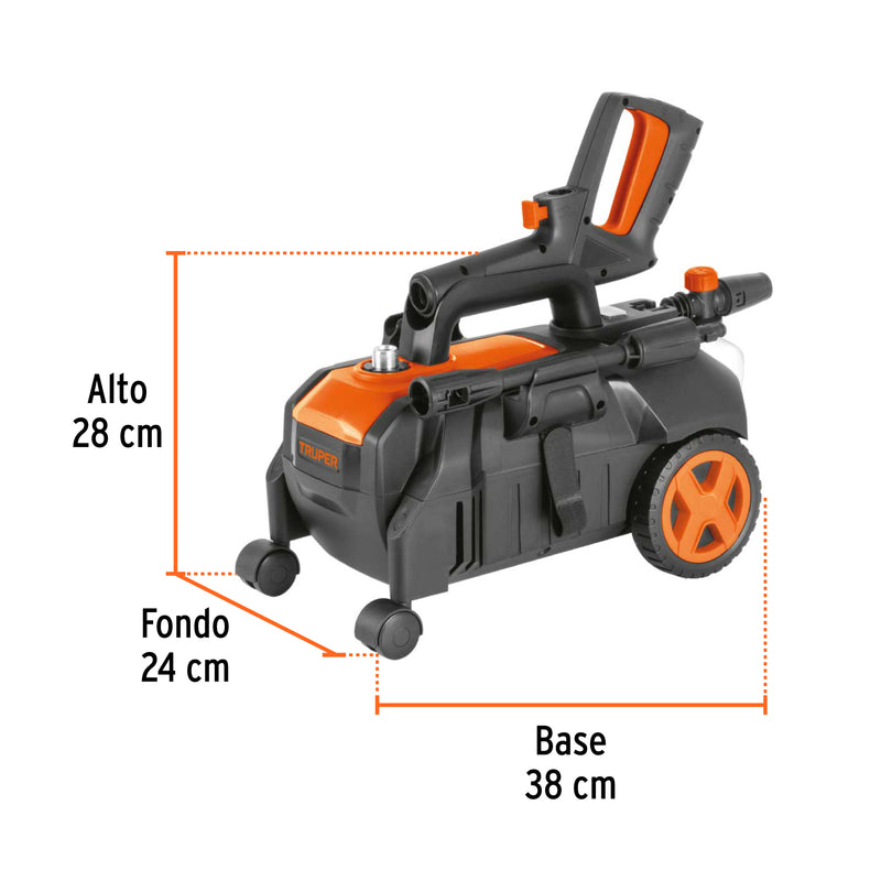 Hidrolavadora eléctrica horizontal 1500 PSI, TRUPER