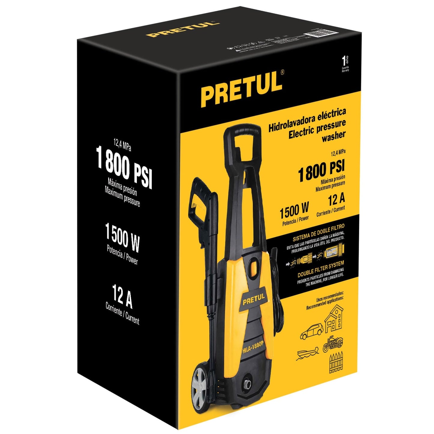 Hidrolavadora eléctrica, 1800 PSI, Pretul SUSTITUTO 101594