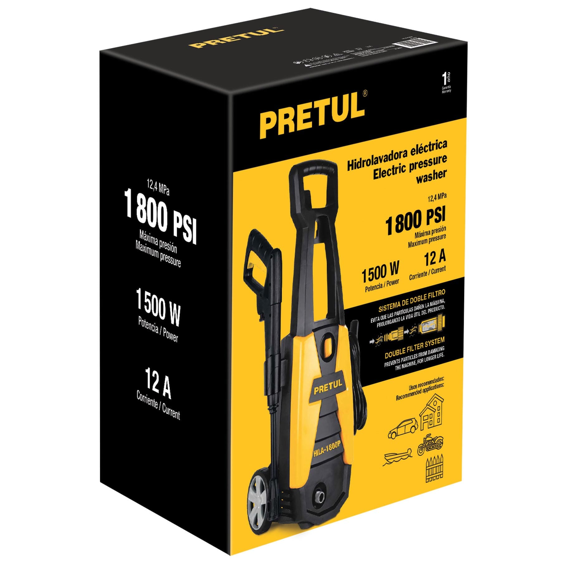 Hidrolavadora eléctrica, 1800 PSI, Pretul SUSTITUTO 101594