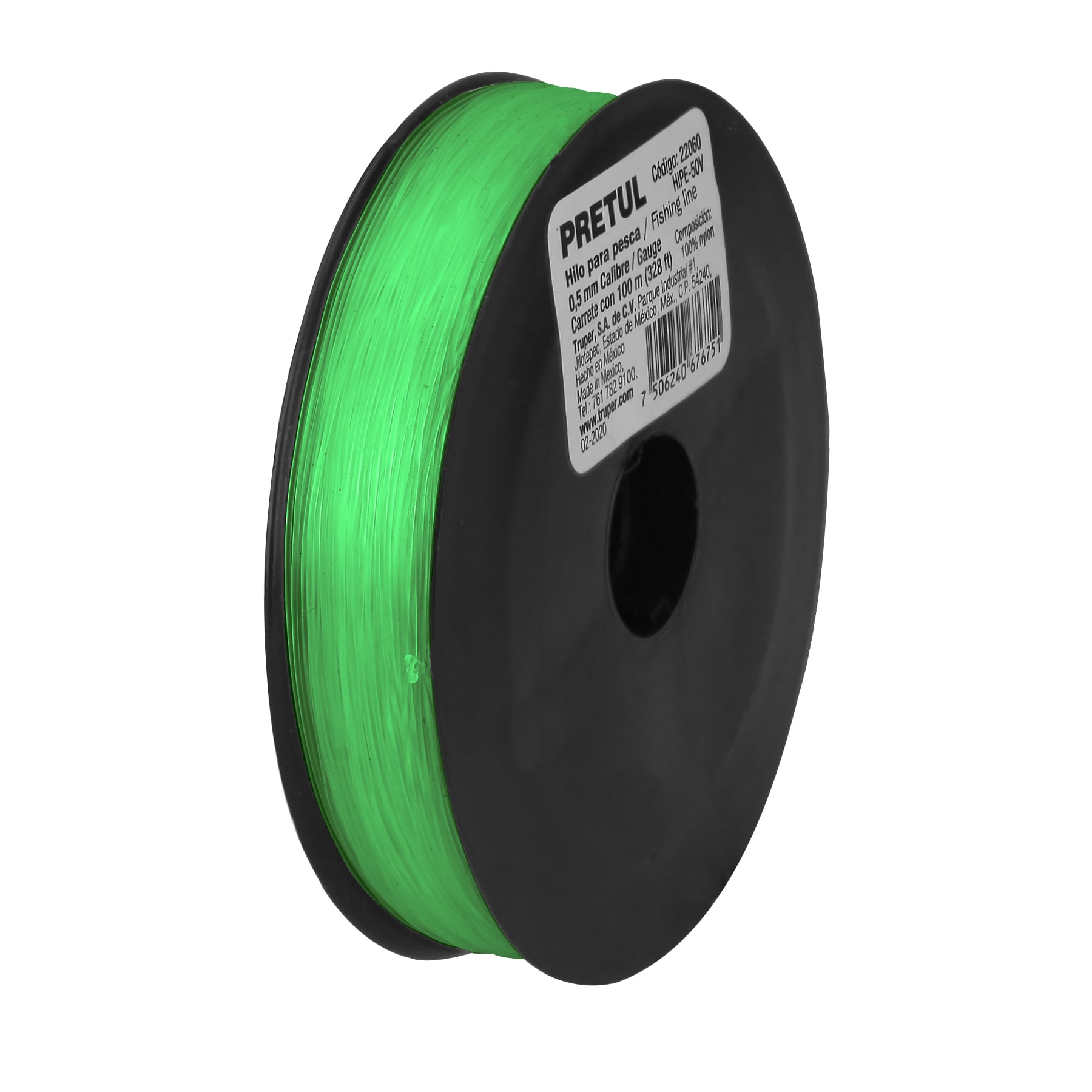 Hilo de nylon para pesca, 0.50 mm,verde