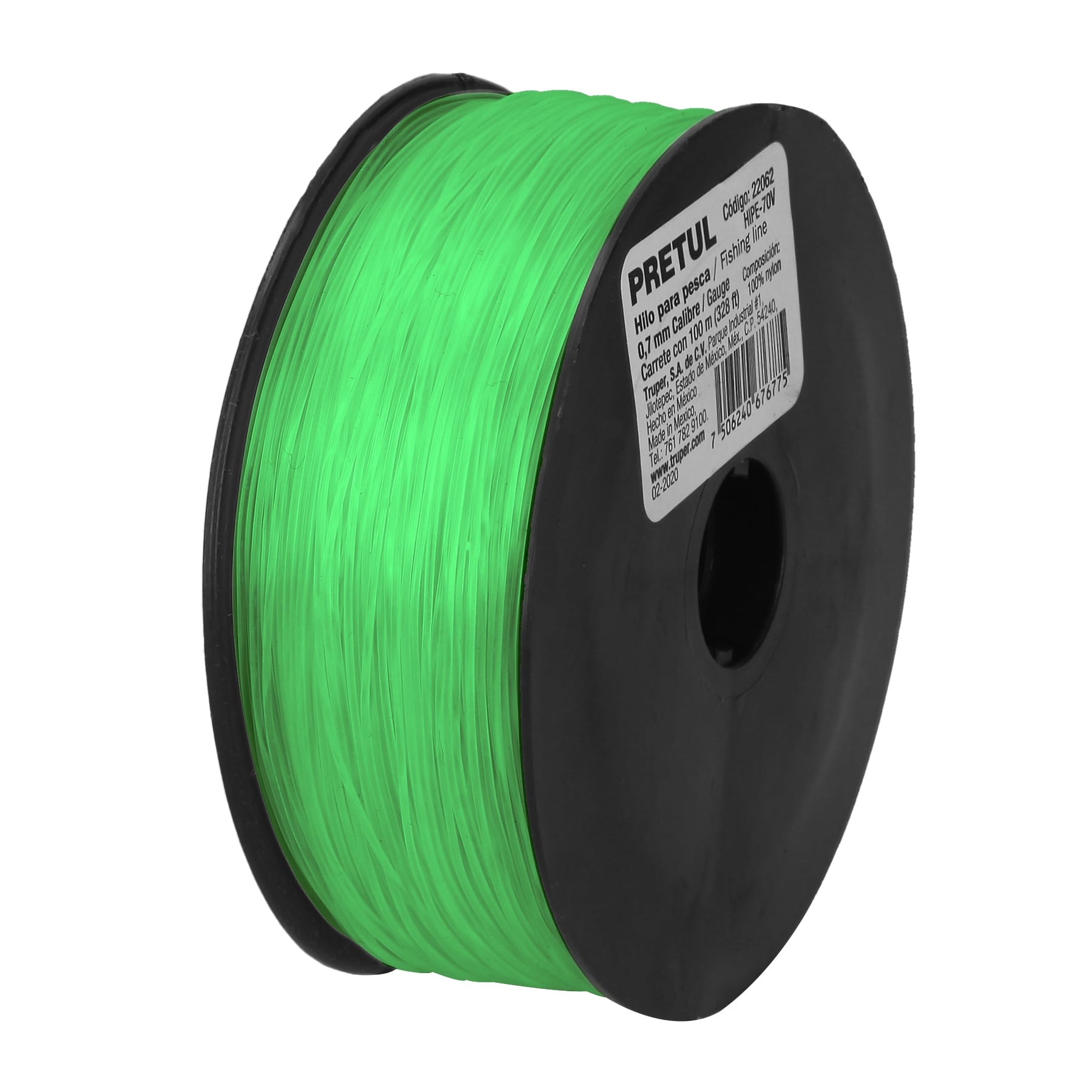 Hilo de nylon para pesca, 0.70 mm,verde