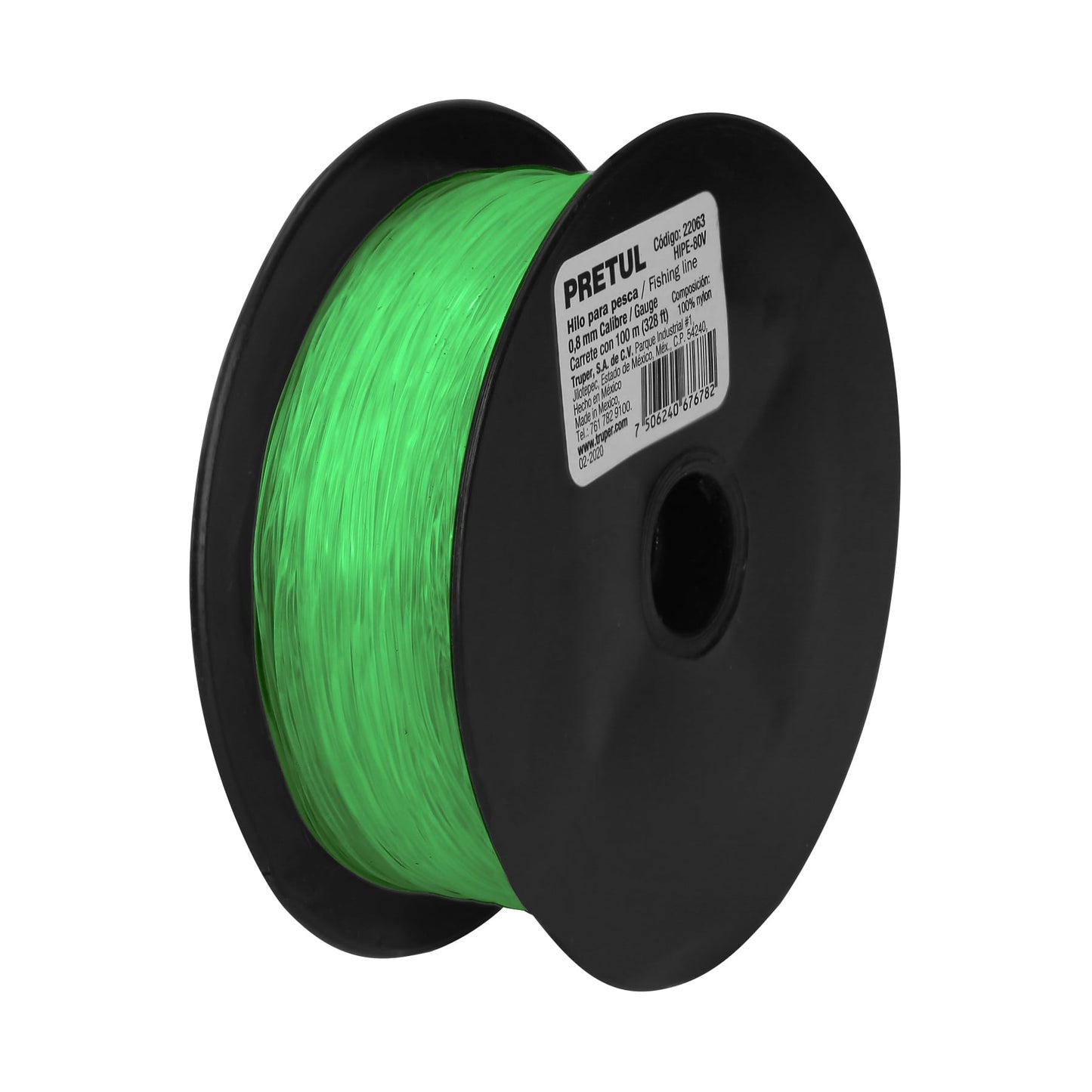 Hilo de nylon para pesca, 0.80 mm,verde