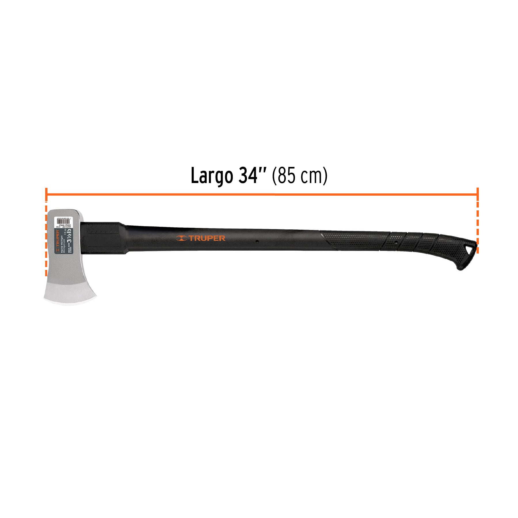 Hacha michigan, 3-1/2 lb, mango fibra de vidrio