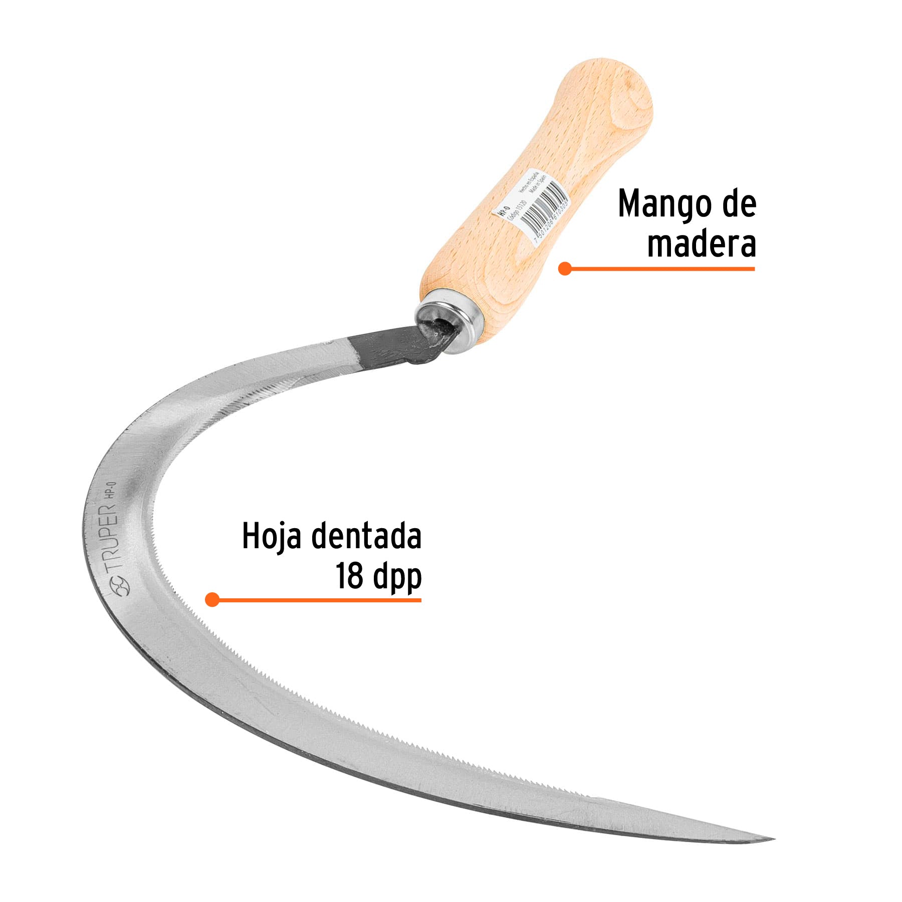 Hoz dentada # 0, 16"