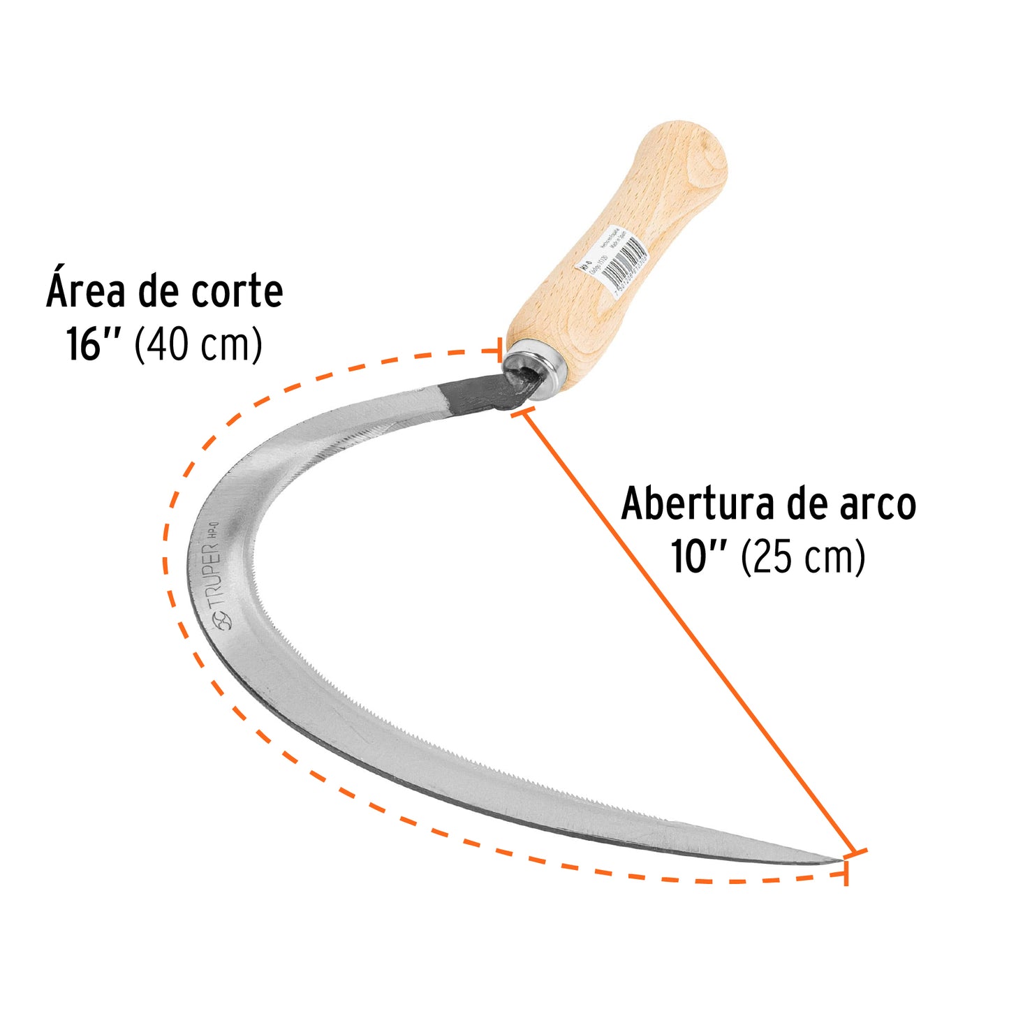 Hoz dentada # 0, 16"