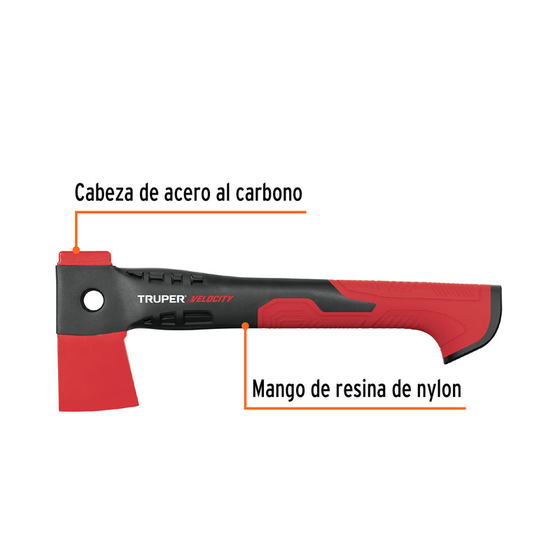 Hacha Cazadora, 1-1/4 lb, mango nylon 14"