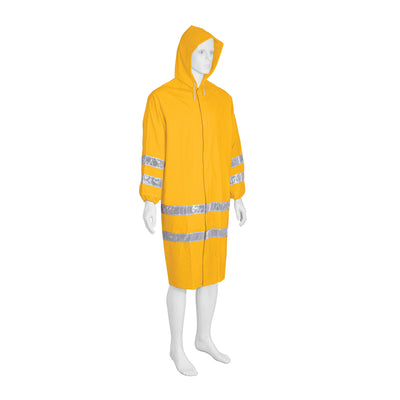 Gabardina impermeable con reflejante, talla grande, PVC