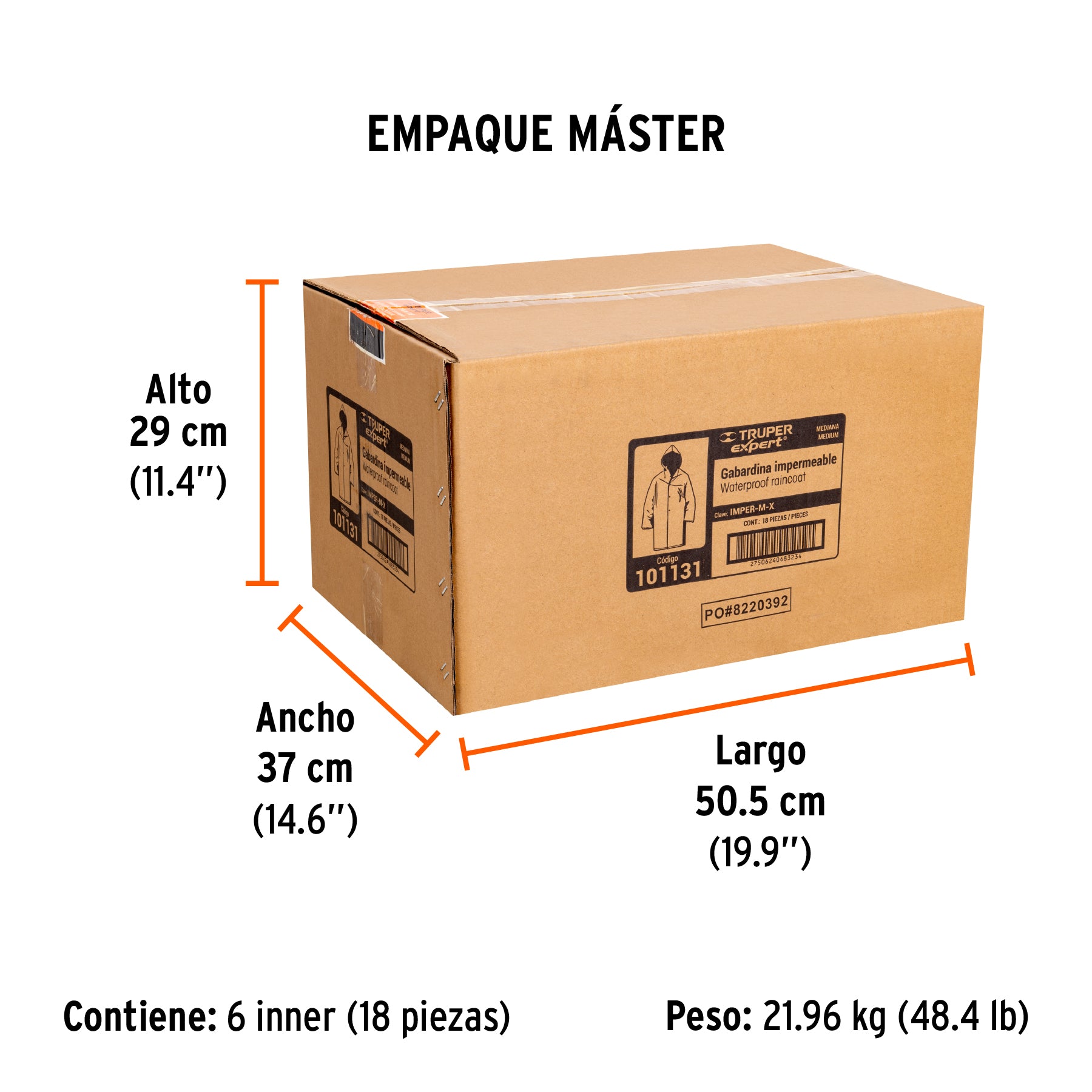 Gabardina impermeable, PVC/poliéster/PVC, 0.35 mm M, Expert