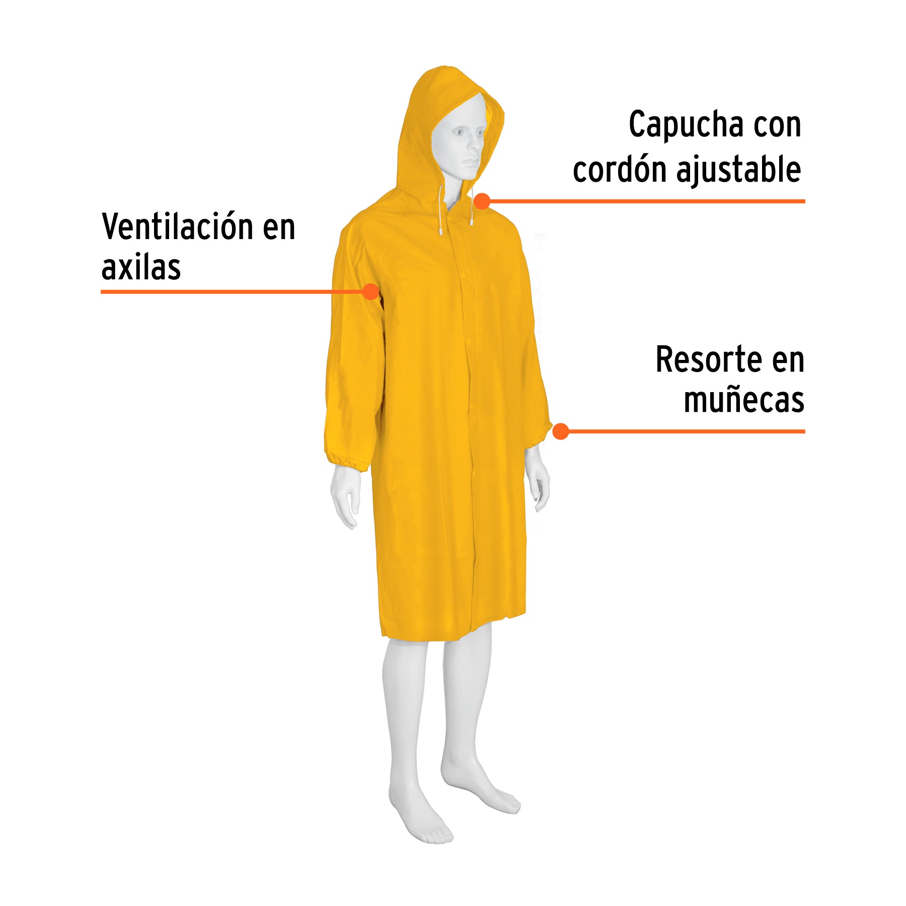 Gabardina impermeable, PVC/poliéster/PVC, 0.35 mm M, Expert