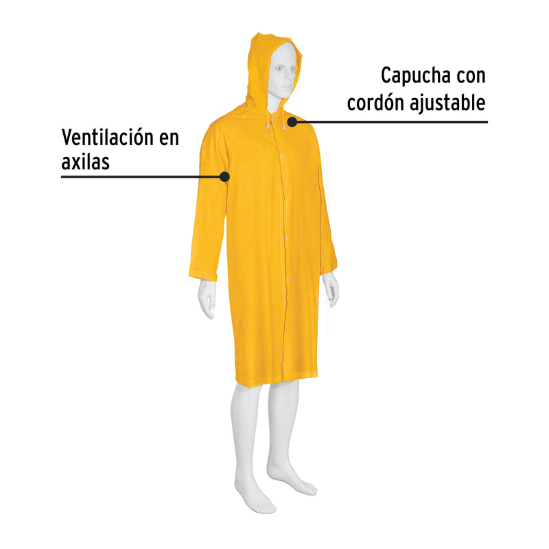 Gabardina impermeable, PVC, espesor 0.10 mm, chica, Pretul
