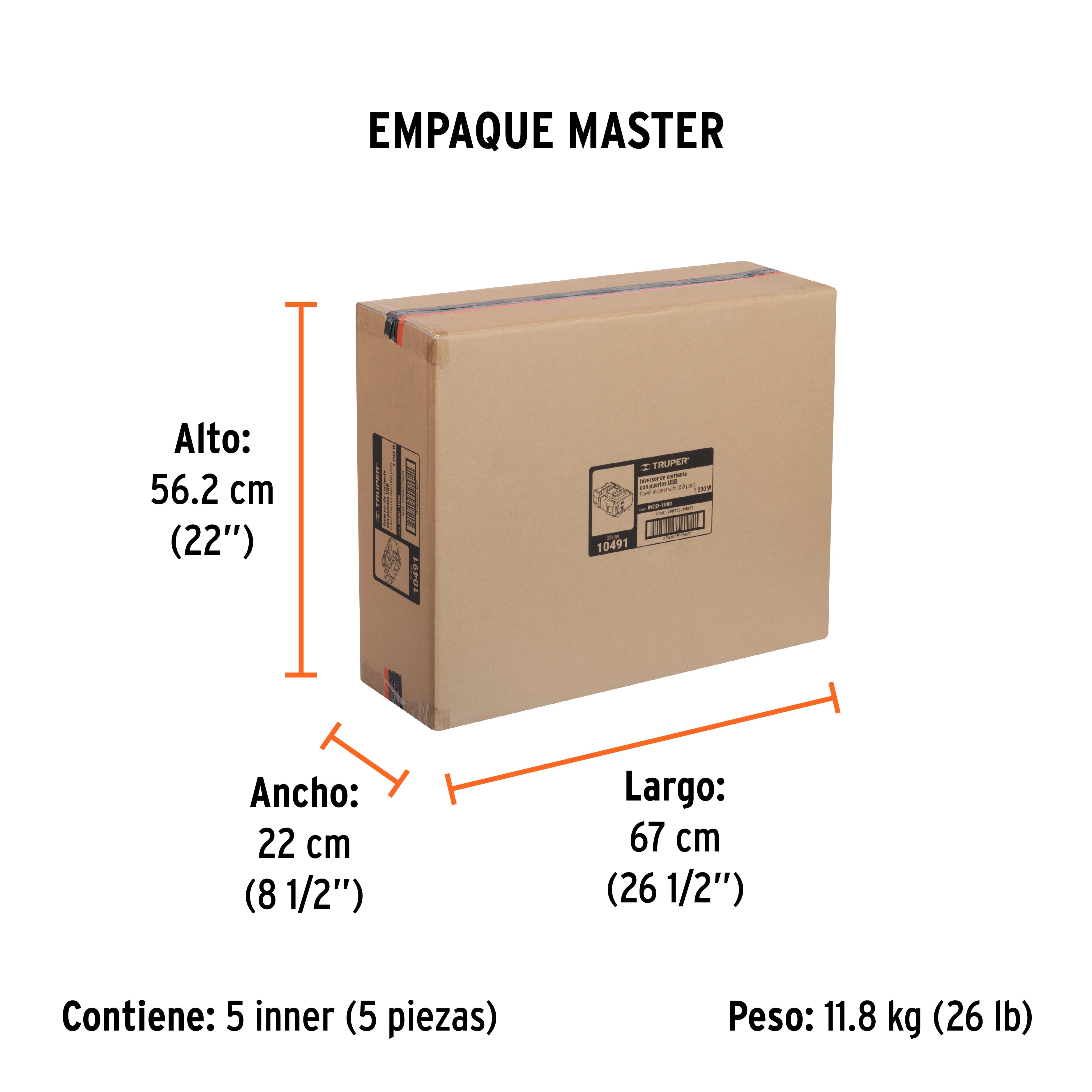 Inversor de corriente de 1200 W