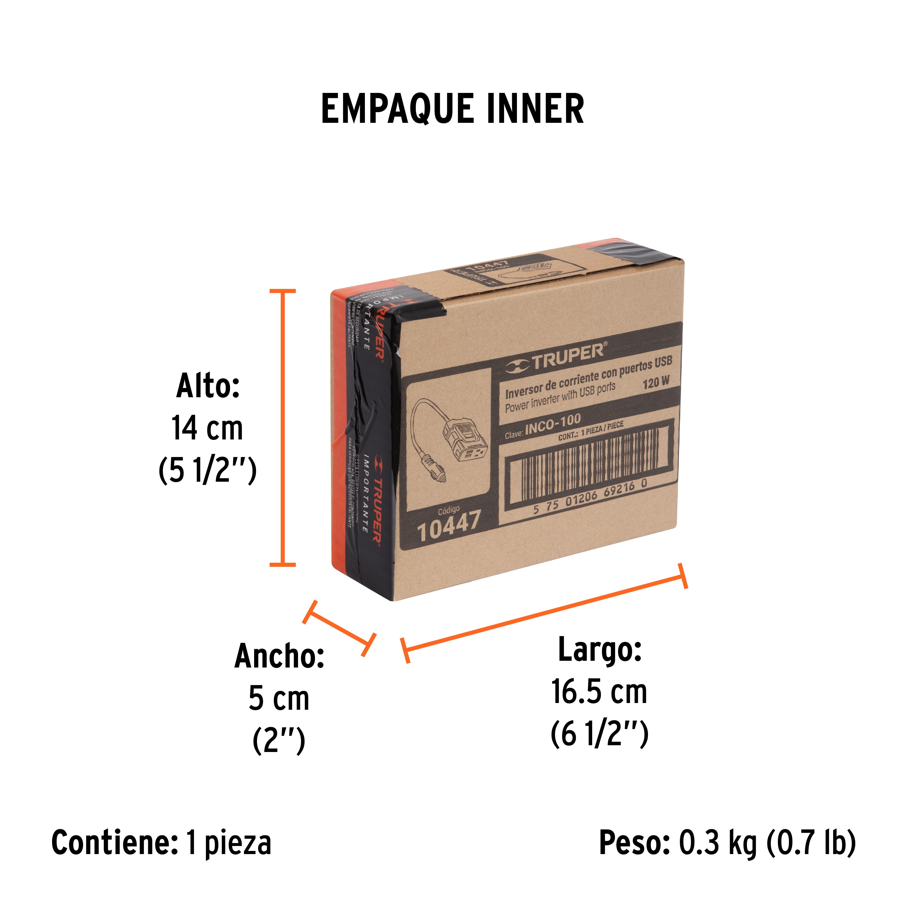 Inversor de corriente 120 W