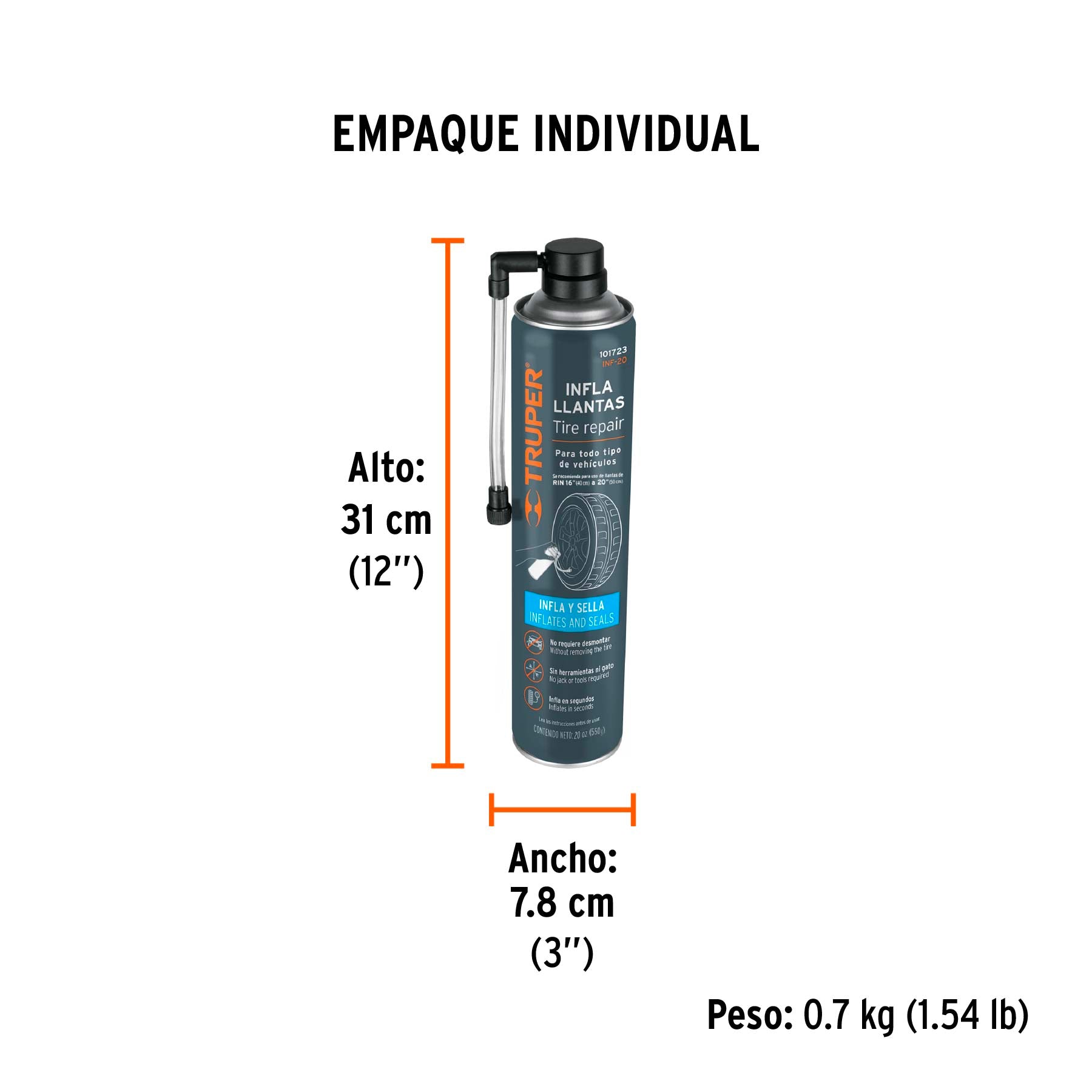 Inflallantas 600 ml