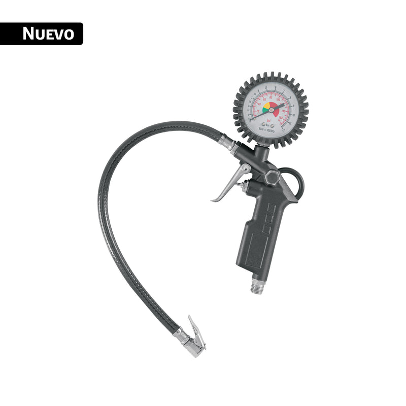 Inflador de llantas con manómetro, 1/4' NPT, TRUPER