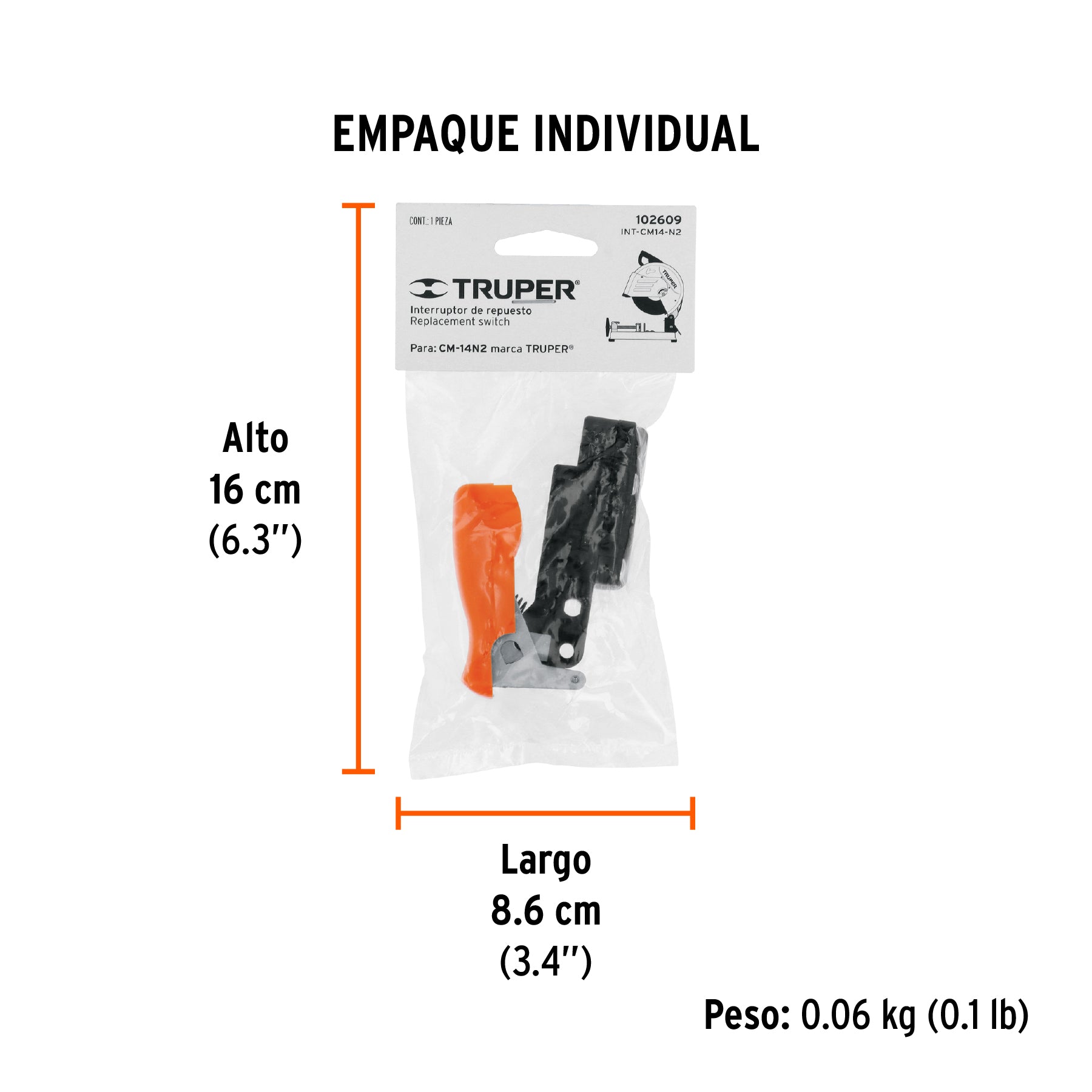 Interruptor de repuesto para CM14-N2, Truper