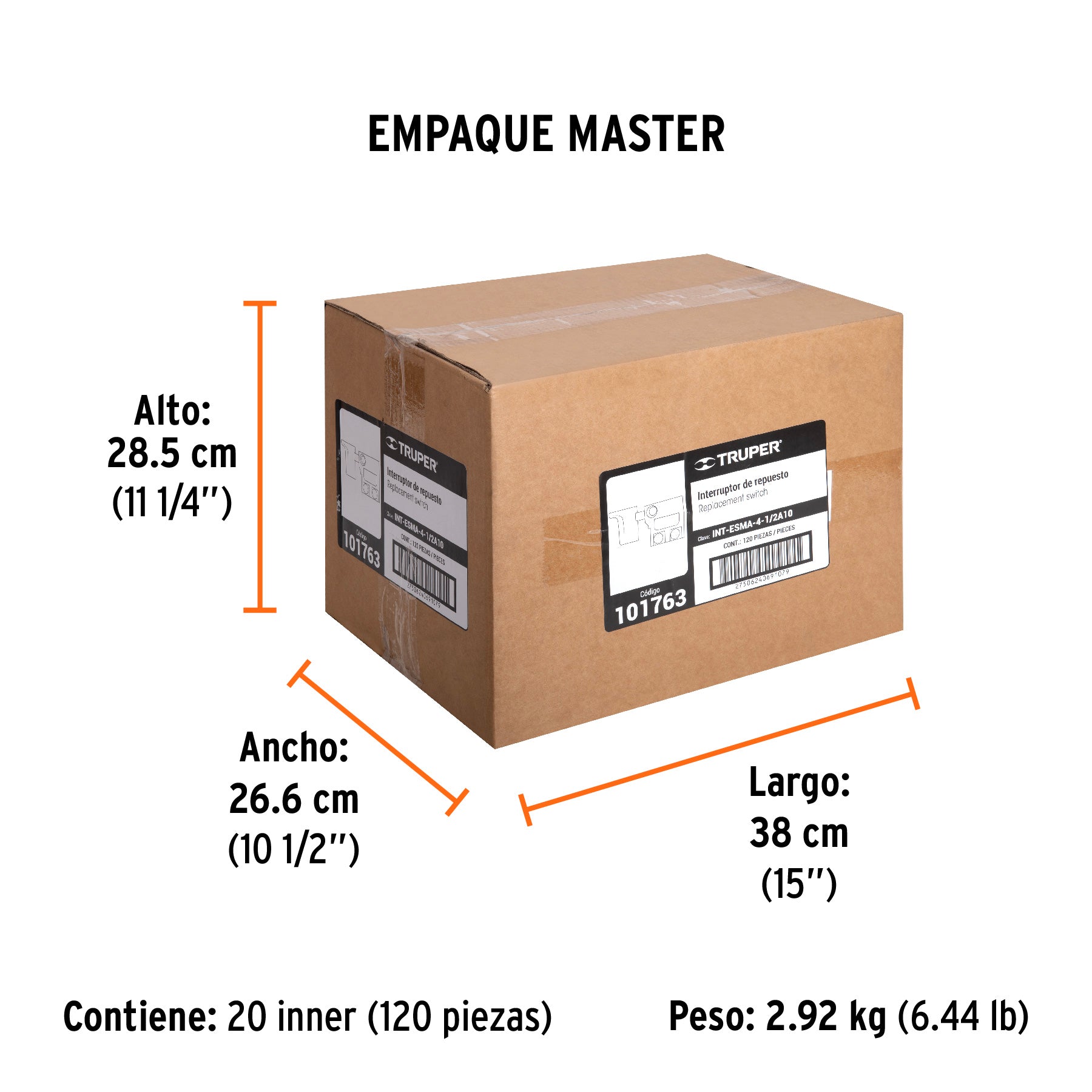 Interruptor de repuesto para ESMA-4-1/2A10, Truper