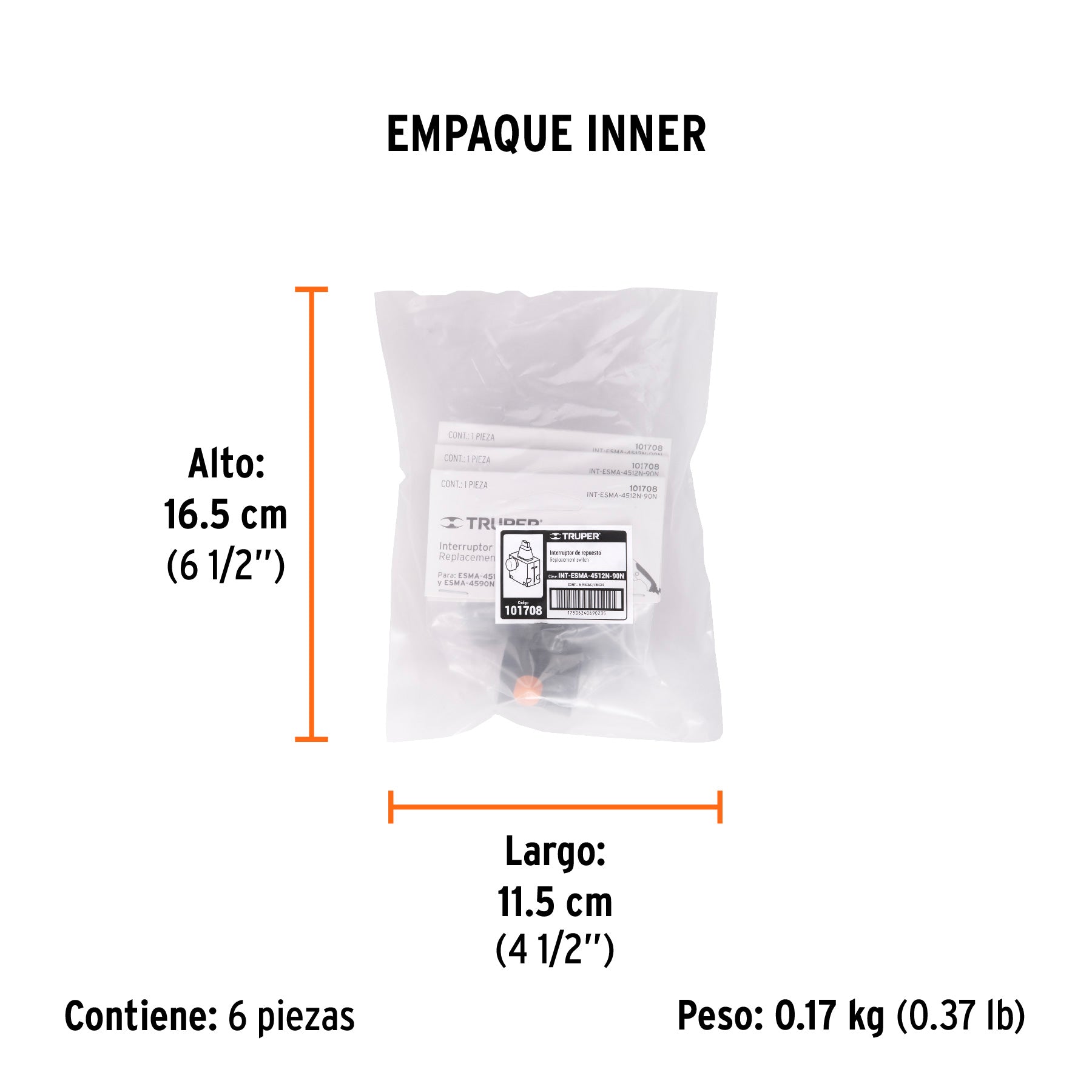 Interruptor de repuesto para ESMA-4512N-90N, Truper