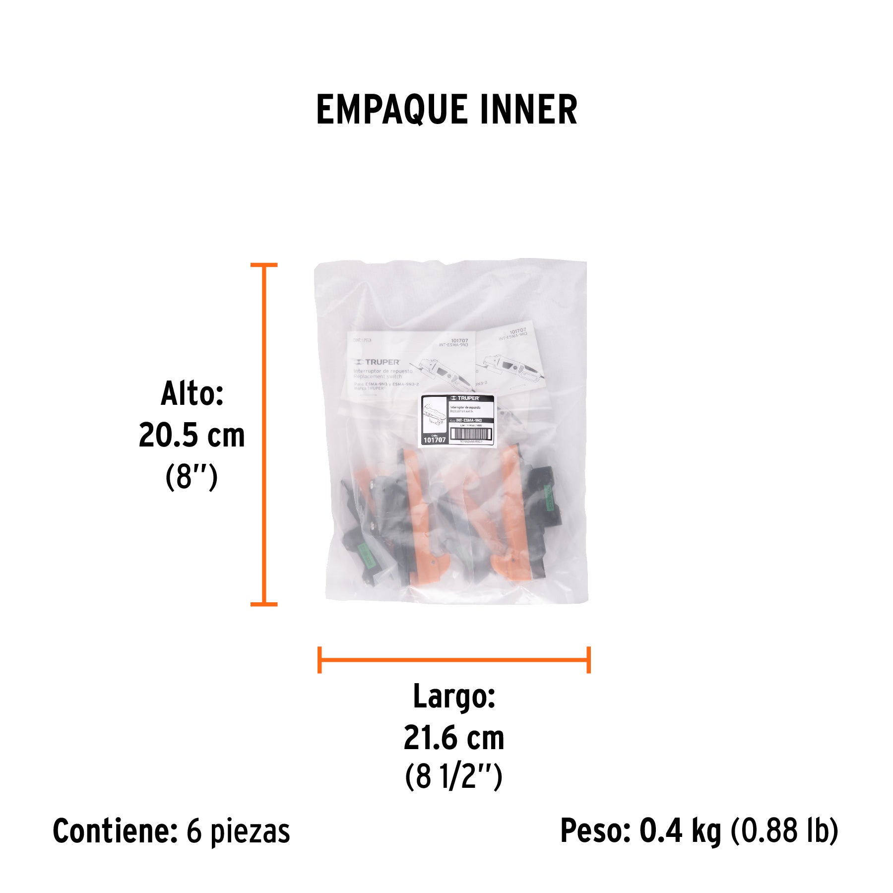 Interruptor de repuesto para ESMA-9N3, Truper