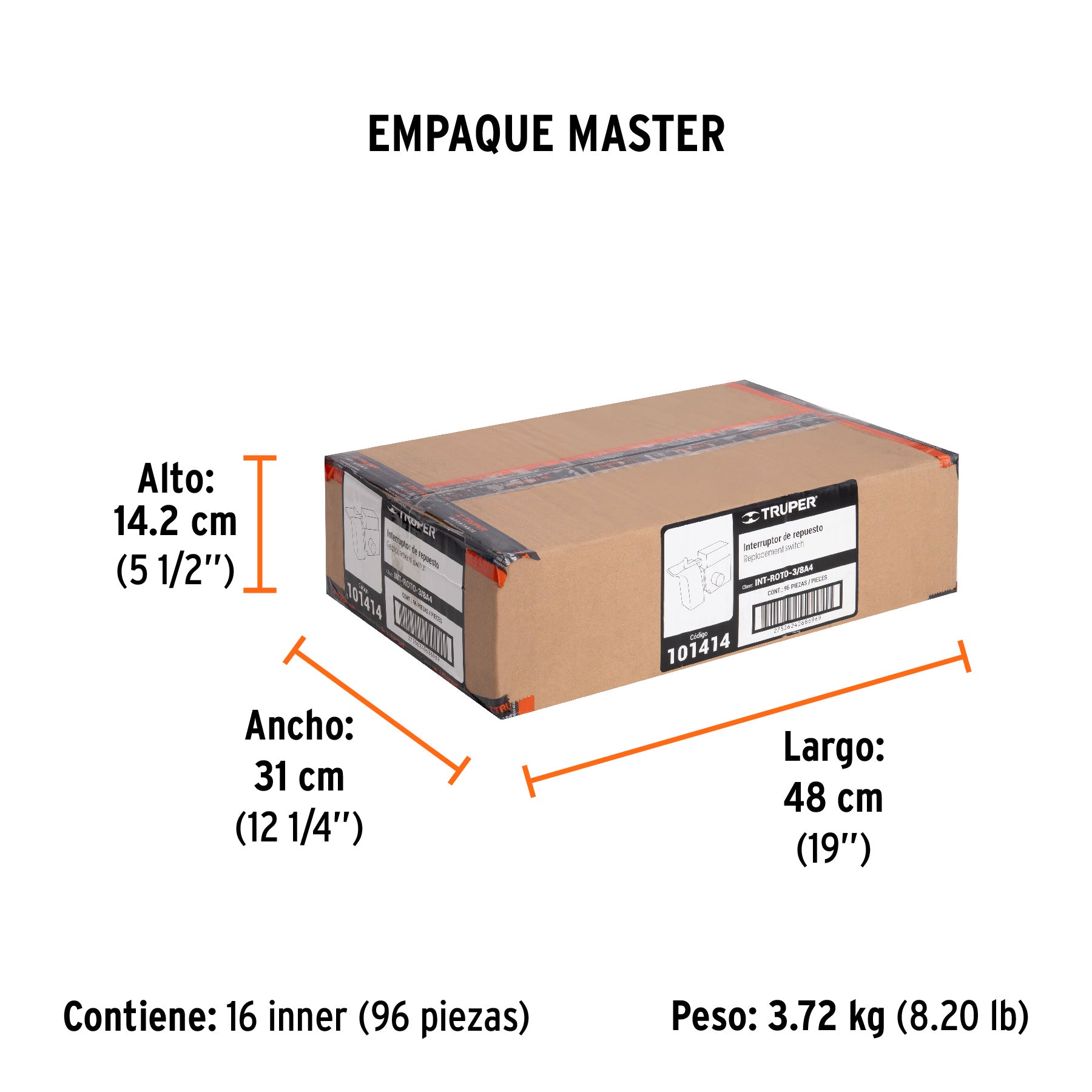 INTERRUPTOR DE REPUESTO PARA ROTO-3/8A4, TRUPER