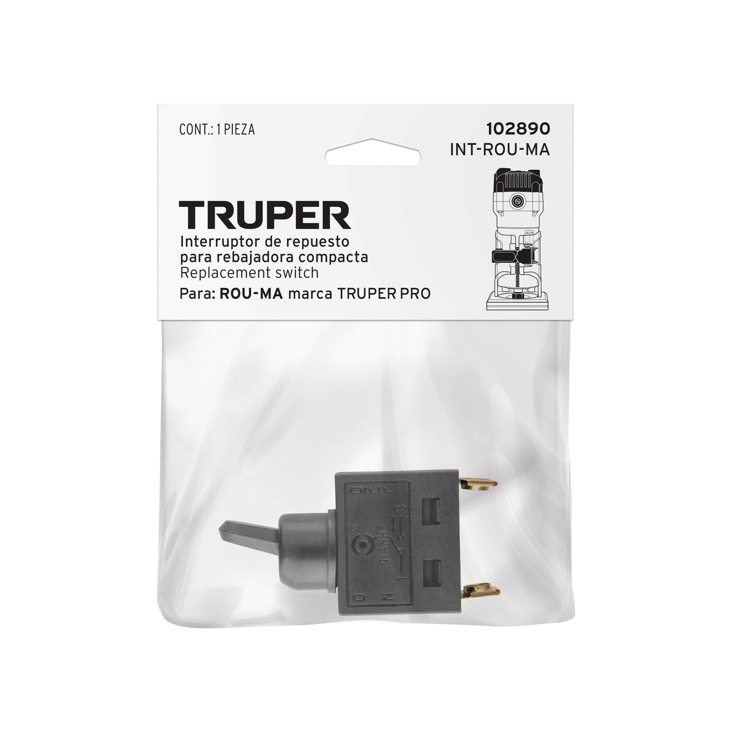 Interruptor de repuesto para ROU-MA, Truper