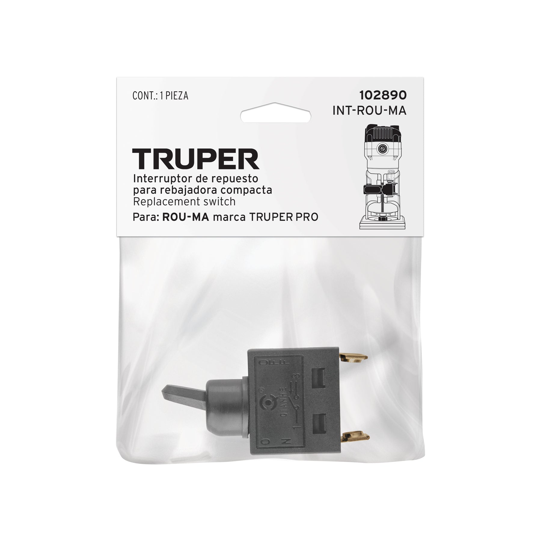Interruptor de repuesto para ROU-MA, Truper