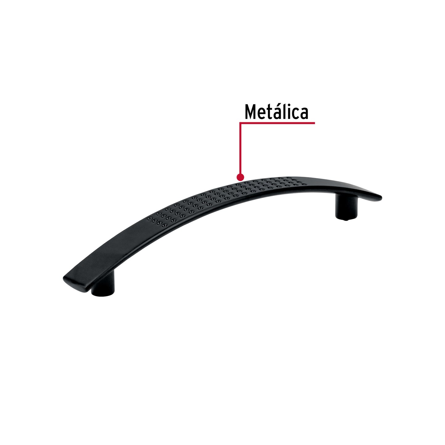 Jaladera de 96mm estilo 'Contempo' acabado negro, Hermex