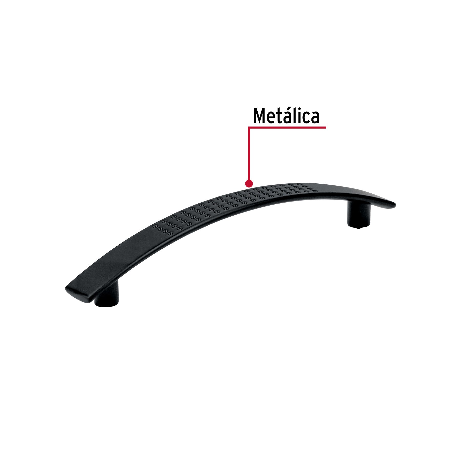 Jaladera de 96mm estilo 'Contempo' acabado negro, Hermex