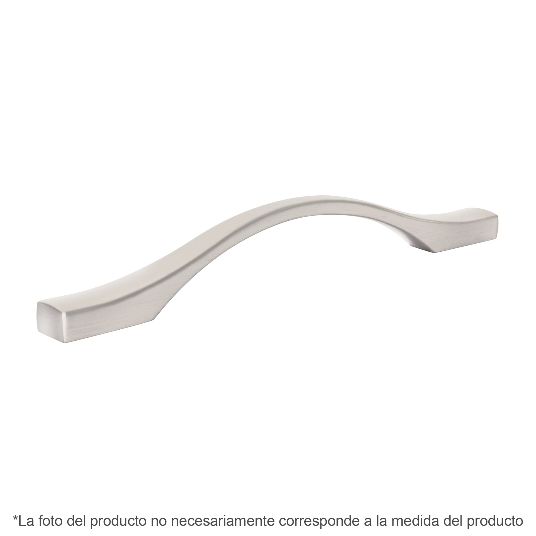 Jaladera de 96mm estilo 'Segovia' acabado níquel satinado