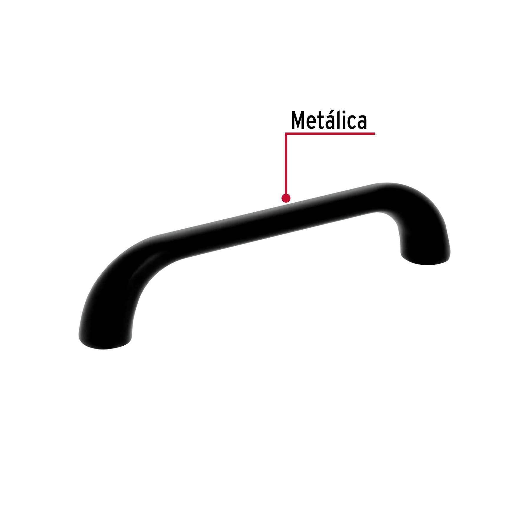 Jaladera de 96mm estilo 'Cádiz' acabado negro