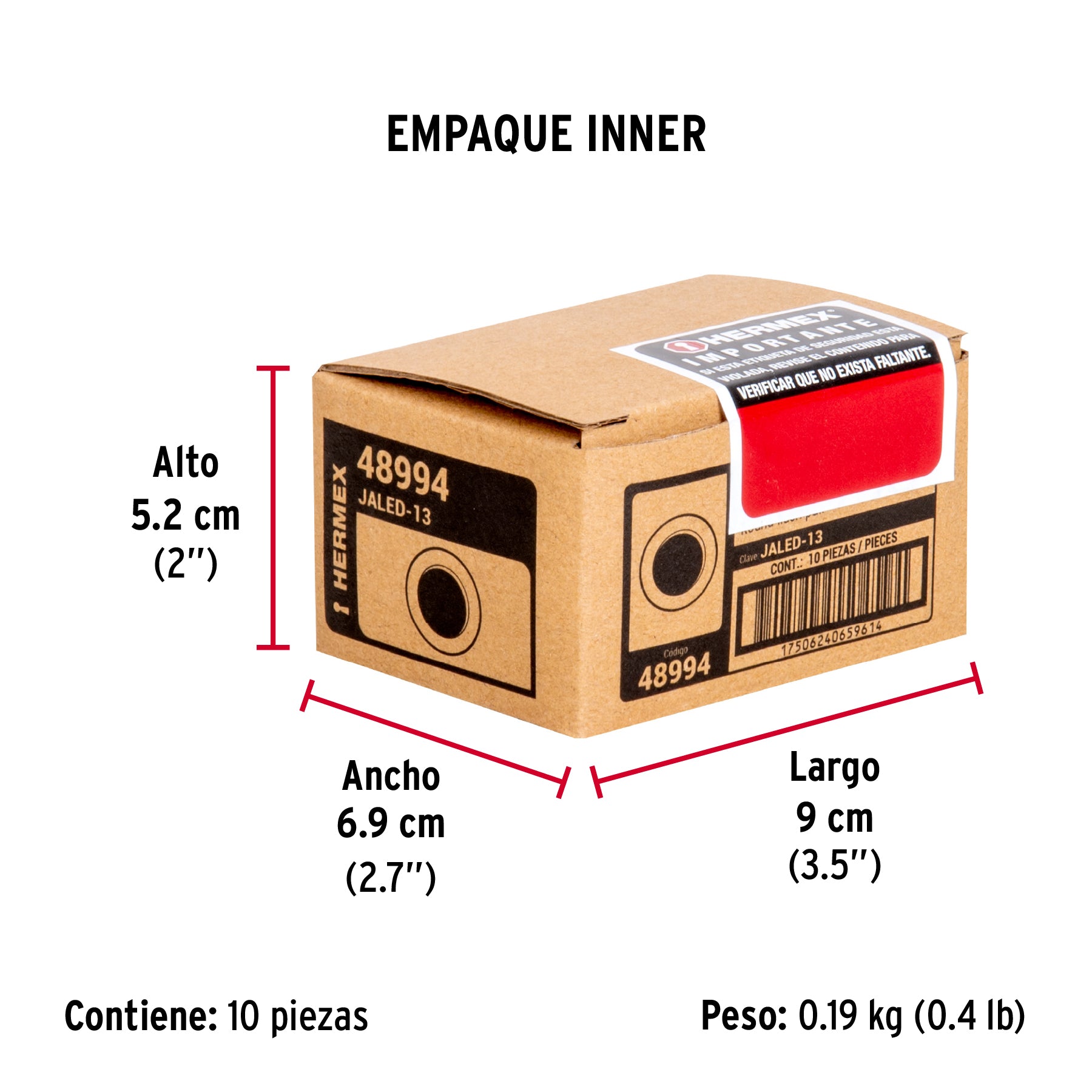 Jaladera de embutir latonada tipo dedal #3