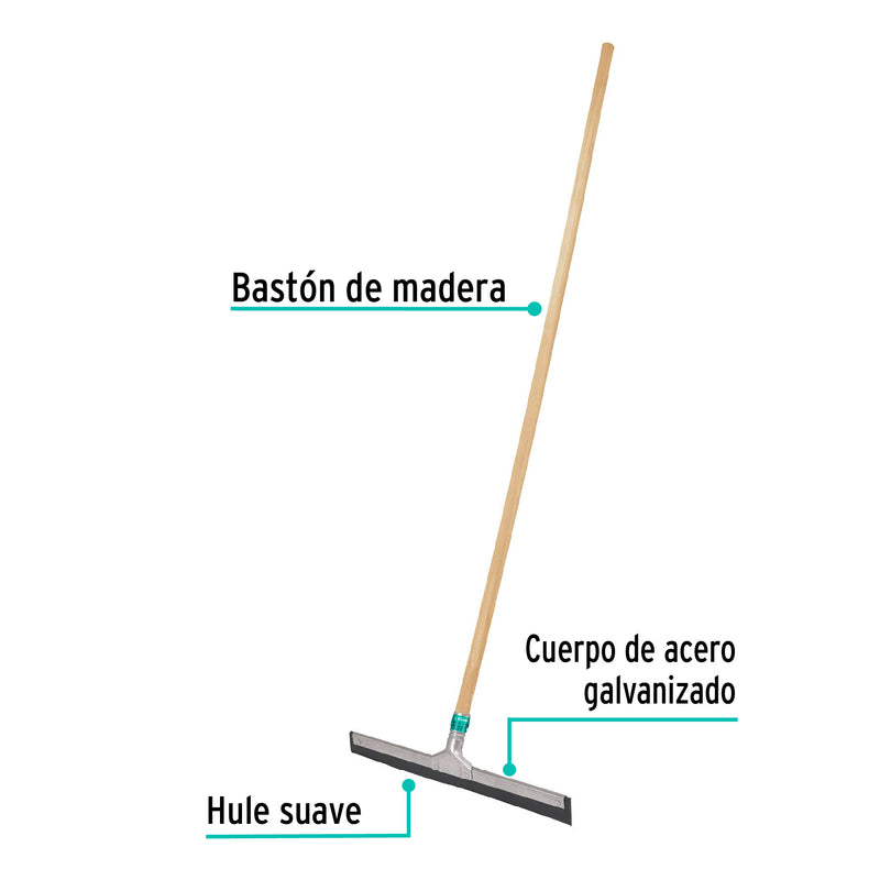 Jalador con base de acero, goma de hule, 40 cm