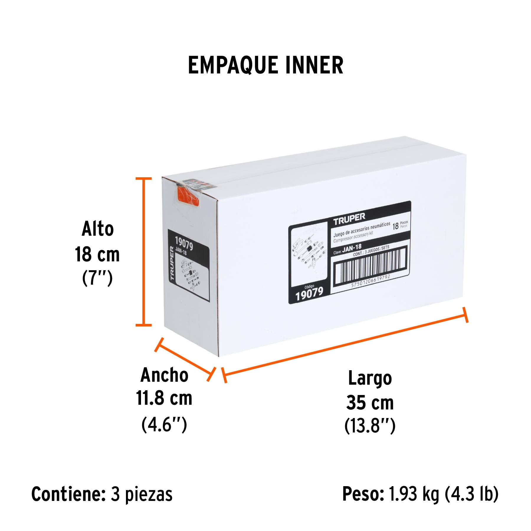 Juego de 18 piezas para compresor de aire