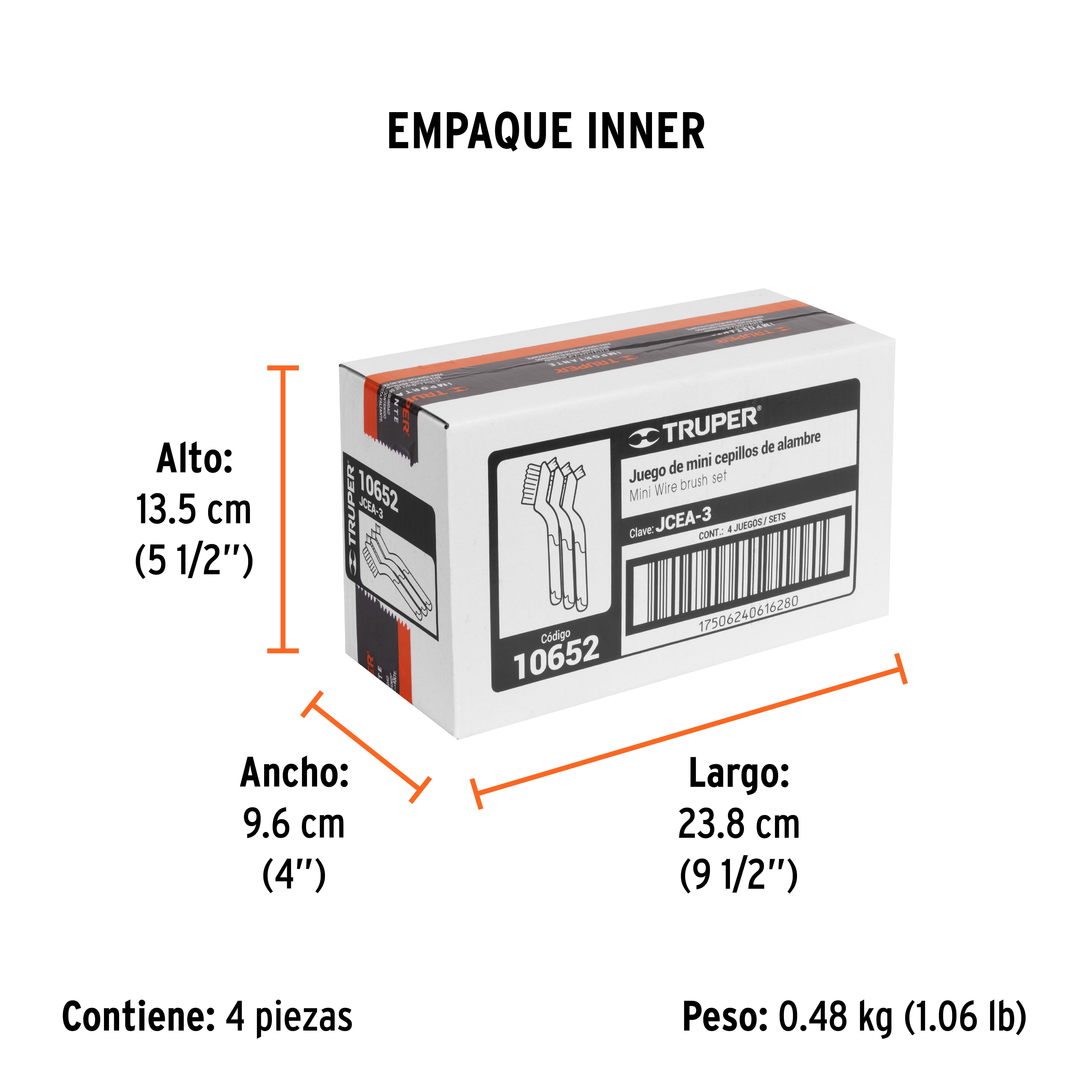 Juego de 3 mini cepillo de alambre