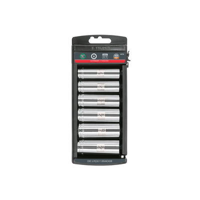 Juego dados largos, cuadro 1/2", 6 piezas