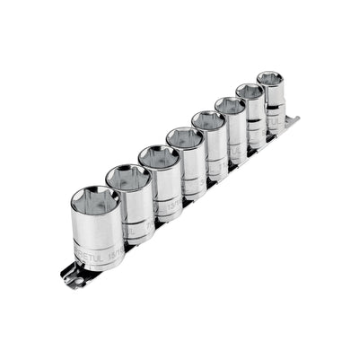 Juego dados, cuadro 1/2", 9 piezas, pretul