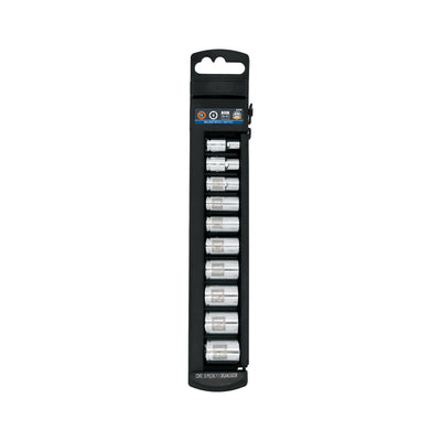 Juego de dados cuadro 1/4", 10 piezas, milimétricos