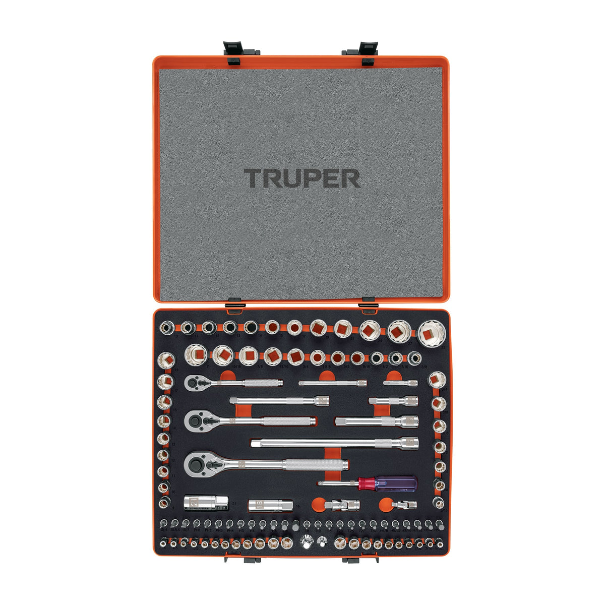 Juego de dados, cuadro 1/4, 3/8 y 1/2", 103 piezas, std y mm