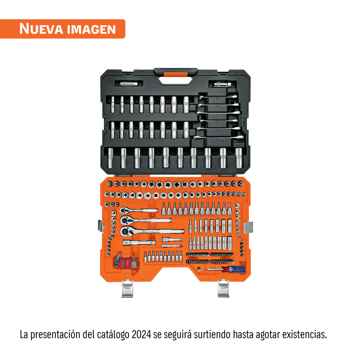 Juego autoclé, cuadro 1/4, 3/8 y 1/2", 217 piezas, std y mm