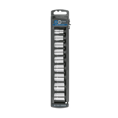 Juego de dados, cuadro 3/8", 9 piezas, milimétricos